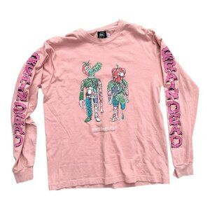 BRAIN DEAD Men’s Coral Plant Based Diet Long Sleeve Tee T-Shirt (MEDIUM)